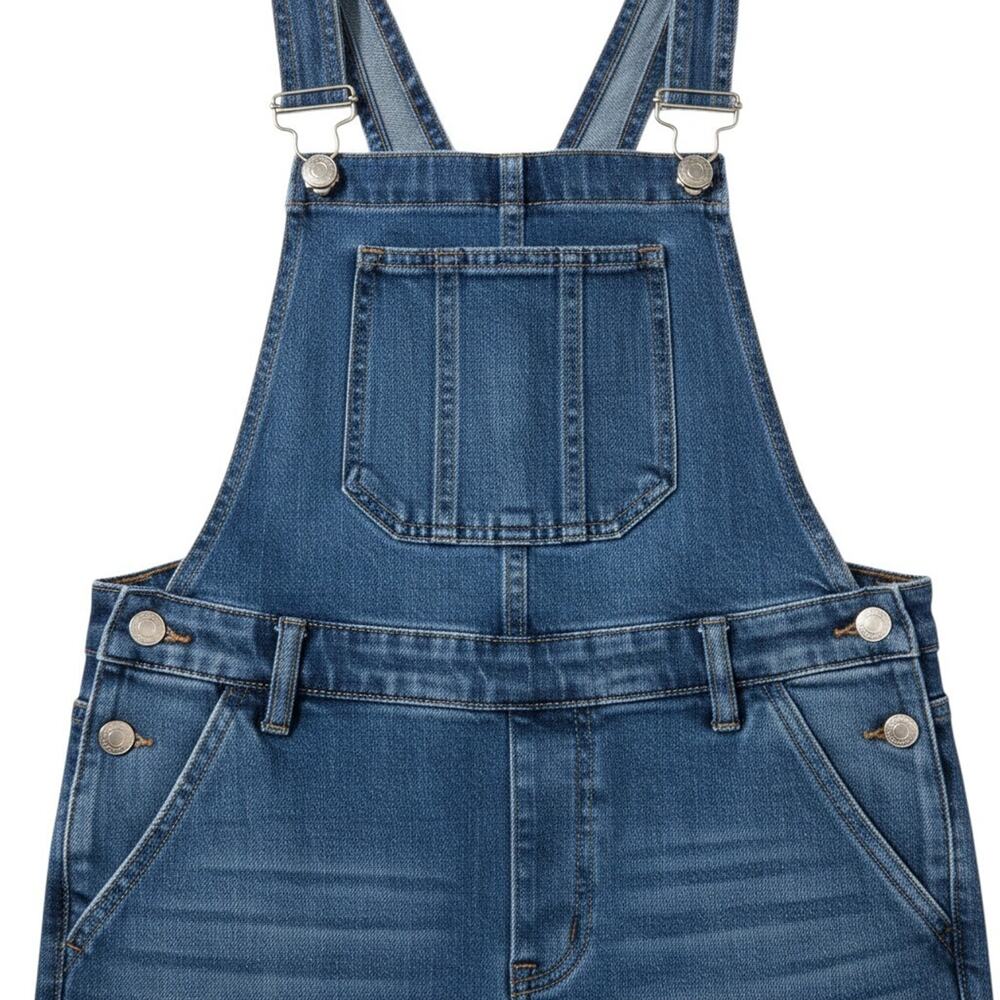 Risen Jeans Denim Overalls Small Distressed Knee Cotton Bib Jumpsuit 100% Cotton - Picture 3 of 10